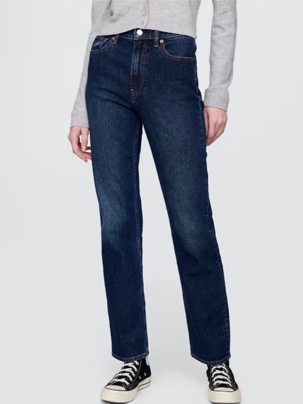 Classic Dark Blue Straight-Leg Women’s Jeans
